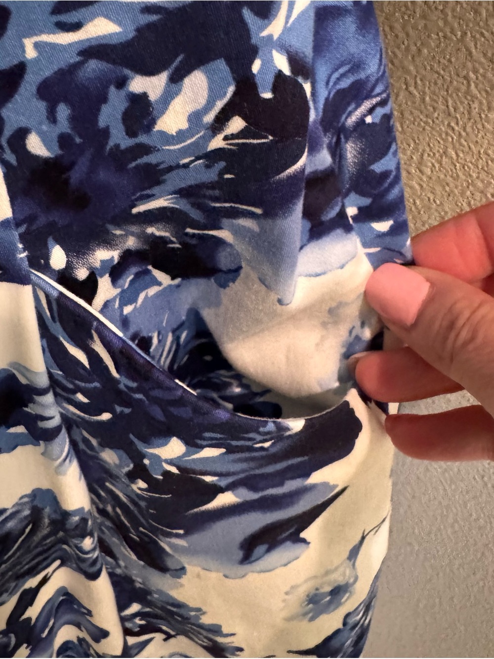 American Living White Dress with Blue Floral Print - Picture 4 of 5